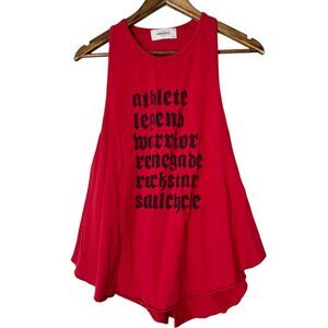 Soulcycle Red Graphic Racerback Muscle Tank Womens Sz S Athletic Workout